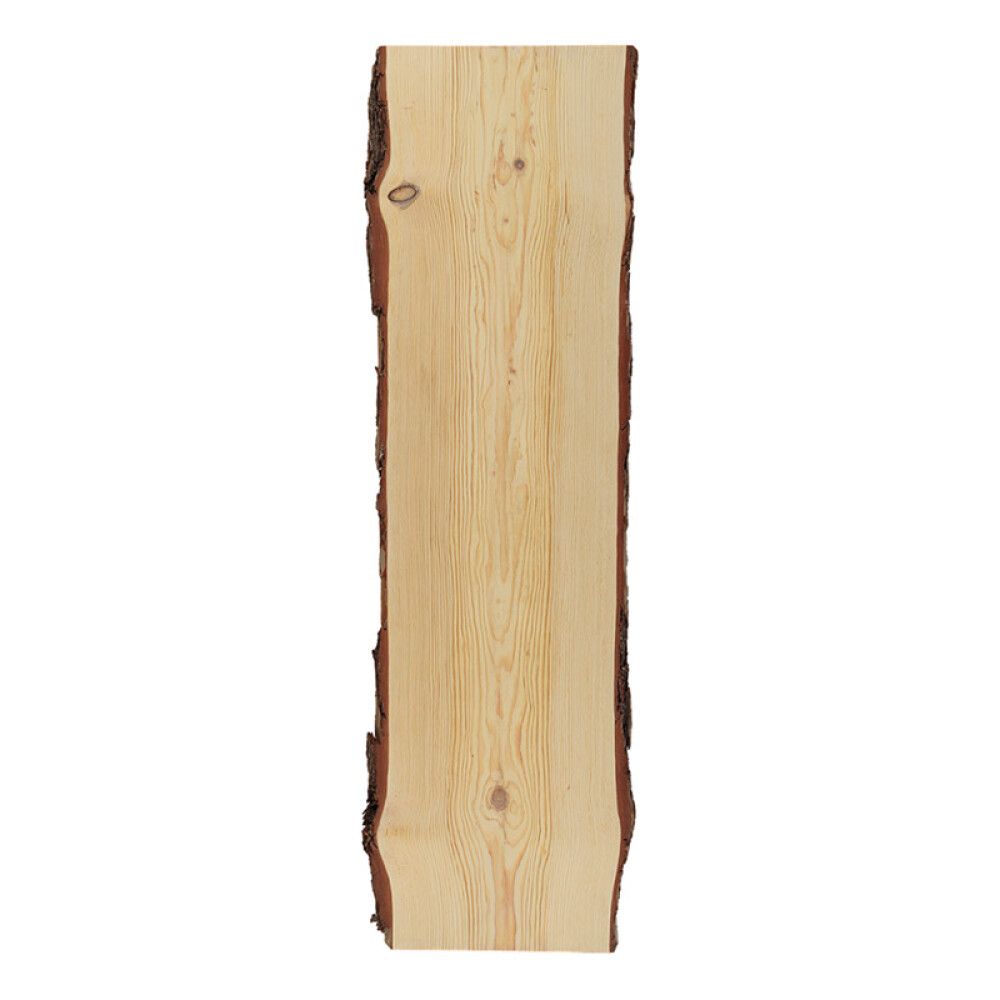 HYLLEPLATE FURU MED BARK 26X300-350X2000MM
