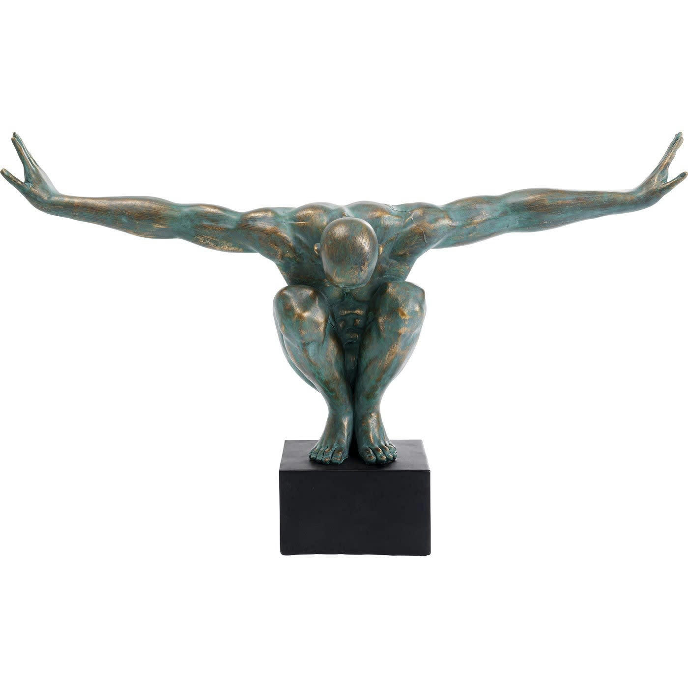 ATHLET - Statuette homme en polyrésine bronze 100x64