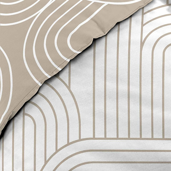 Housse de couette 240x220   2 taies GEOMETRIQUE 100% coton 57fils