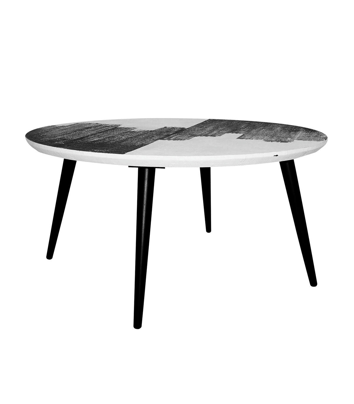 ABSTRACT - Table Basse Bicolore - H 38cm