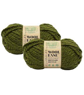 Lion Brand Wool-Ease Thick & Quick Super Bulky Recycled Yarn 2 Bundle