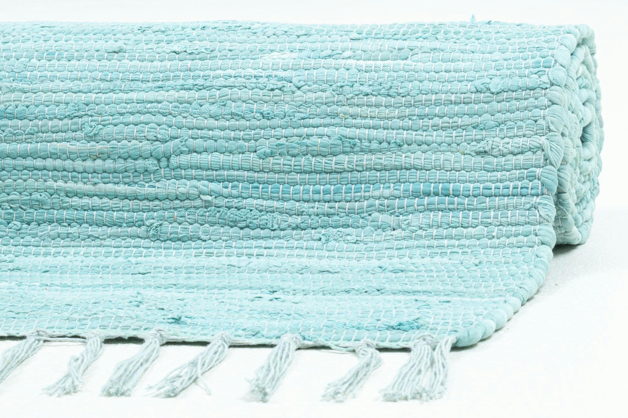 HAPPY COTTON - Tapis réversible en coton - tissé à la main - Bleu Claire 160x230