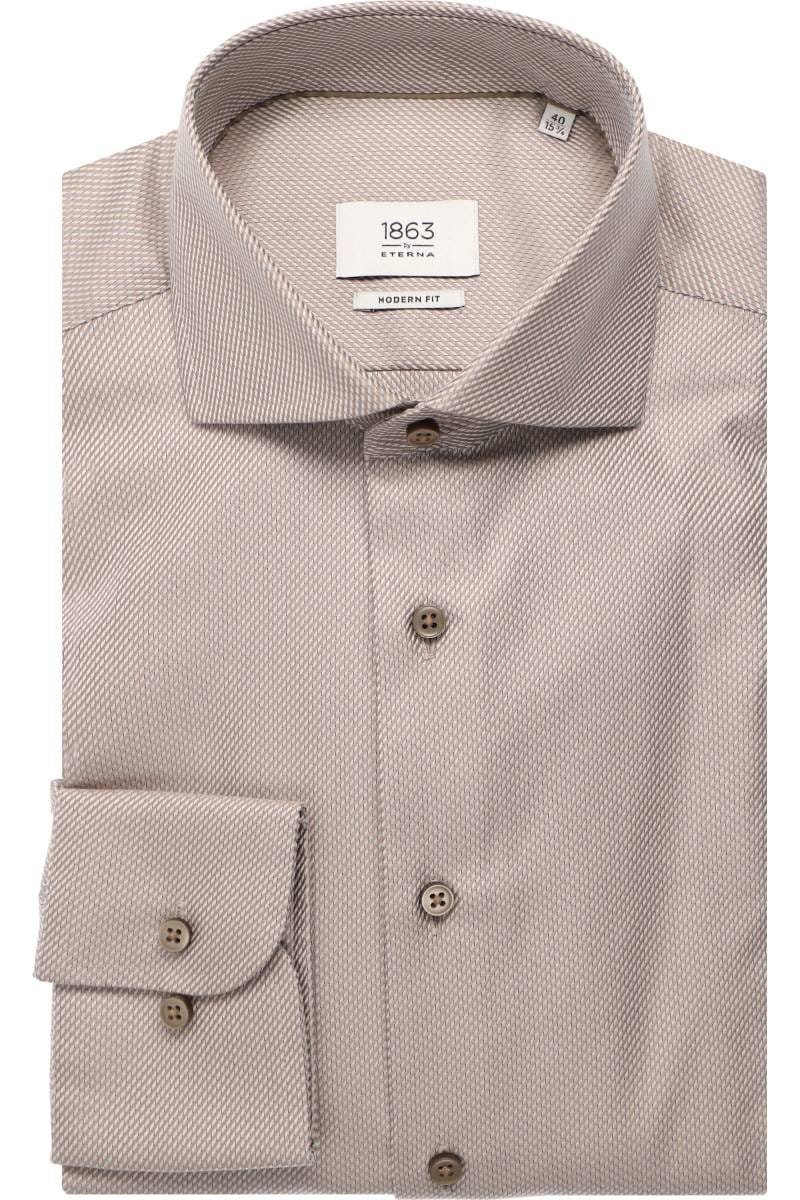 ETERNA 1863 Modern Fit Hemd champagner, Strukturiert