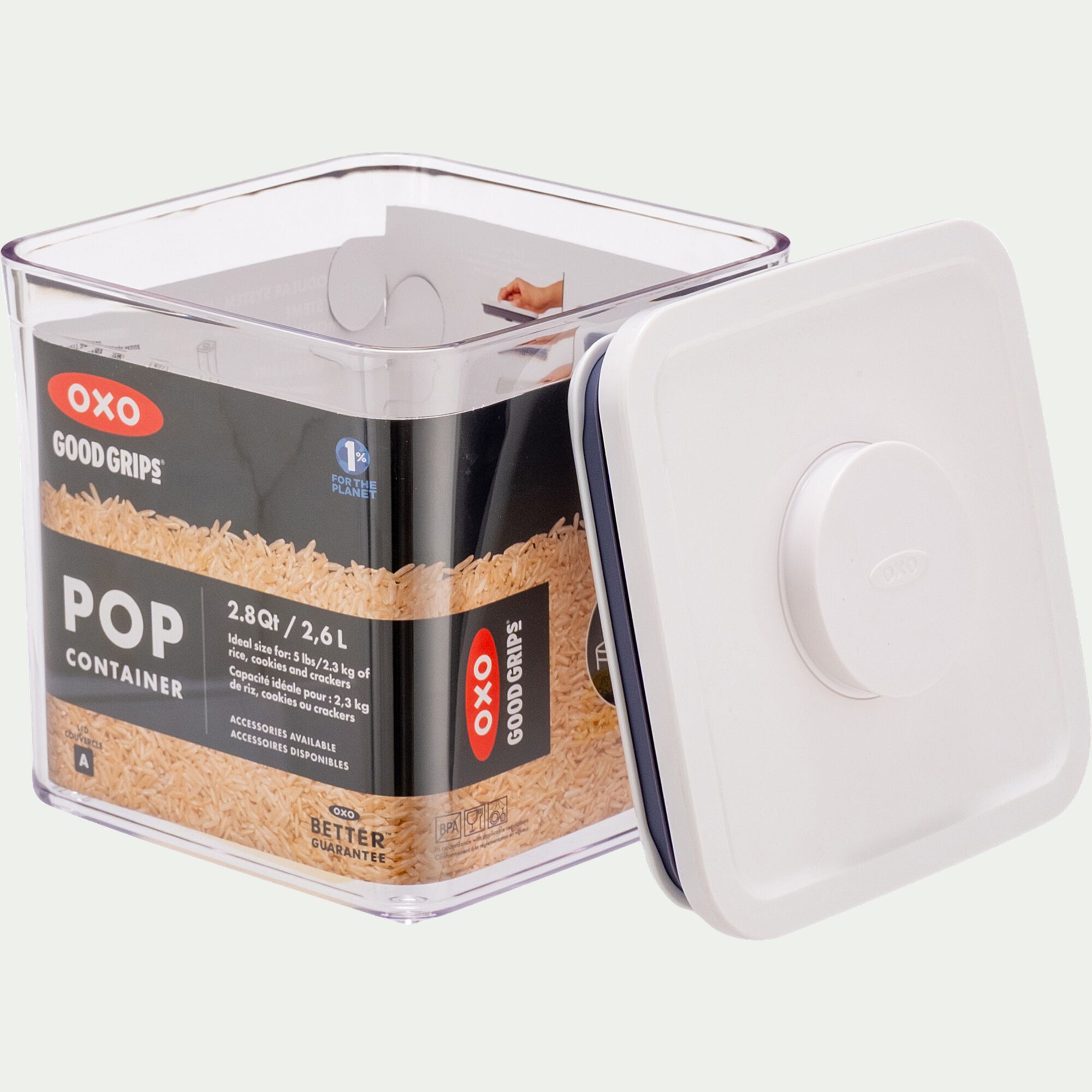 POP - Boîte de conservation carrée 2,6L - transparent