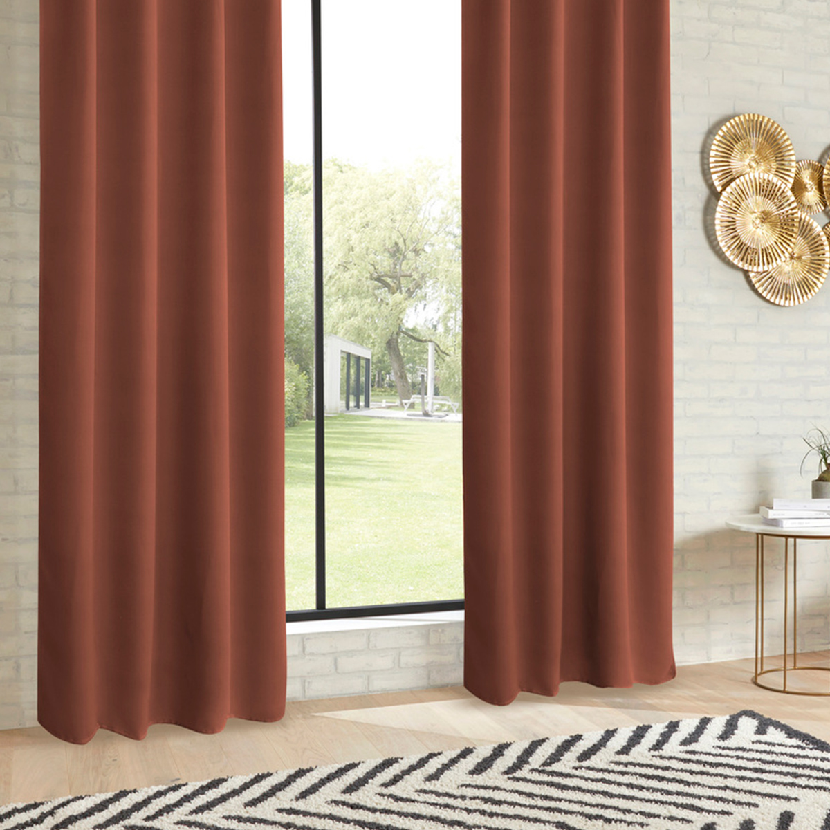 Blackout curtain "Odelie" Terracotta, 140x260 cm