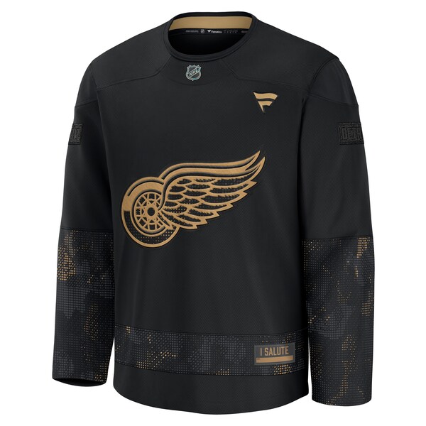 Detroit Red Wings  2024 Military Appreciation Practice Jersey - Black