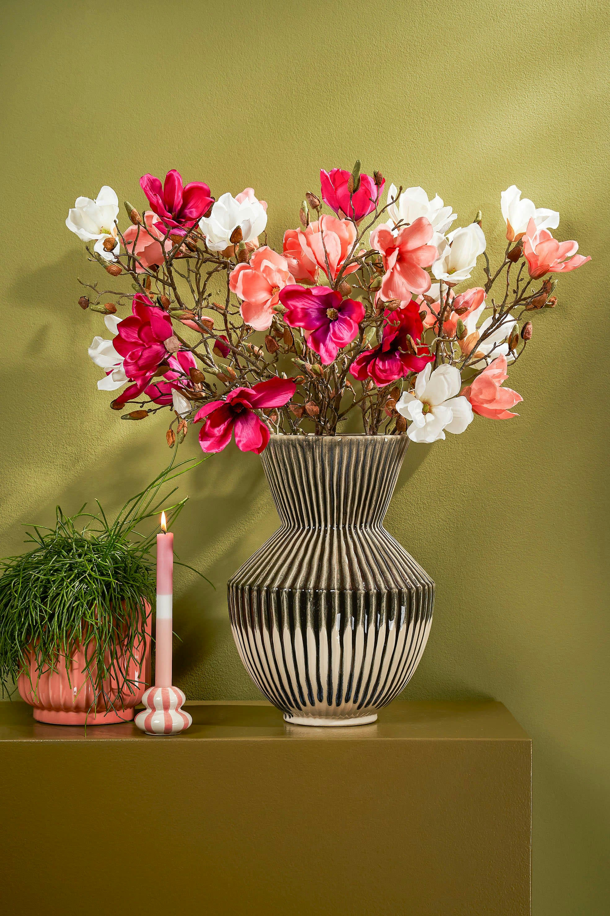 - Magnolia artificielle rose foncé H88