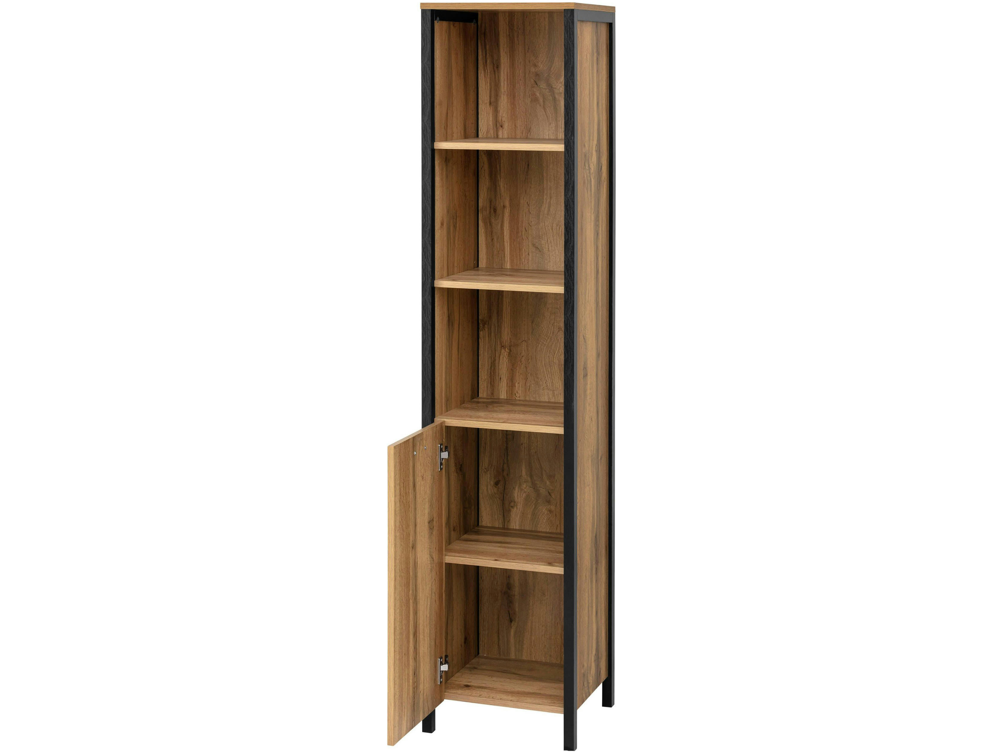 WERRA - Armoire avec 1 porte et 2 étagères en MDF chêne