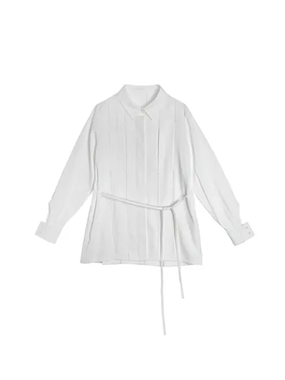 Contract - stitching Pleated Shirt - 25SDT084D