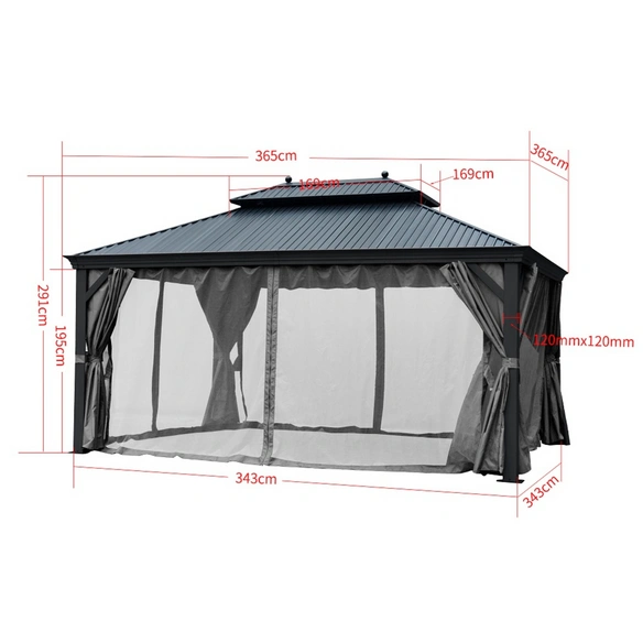 Pavillon »Bagdad«, BxHxT: 365 x 195 x 365 cm, Hardtop