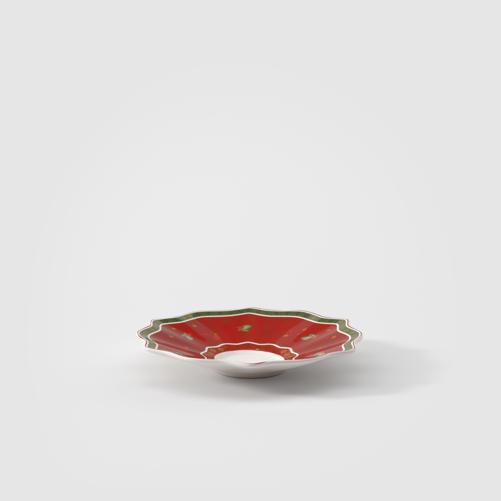 Toy's Delight White coffee cup saucer - White, 7.5'', Premium Porcelain