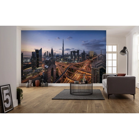 Vliestapete »Lights of Dubai «, Breite 450 cm, seidenmatt