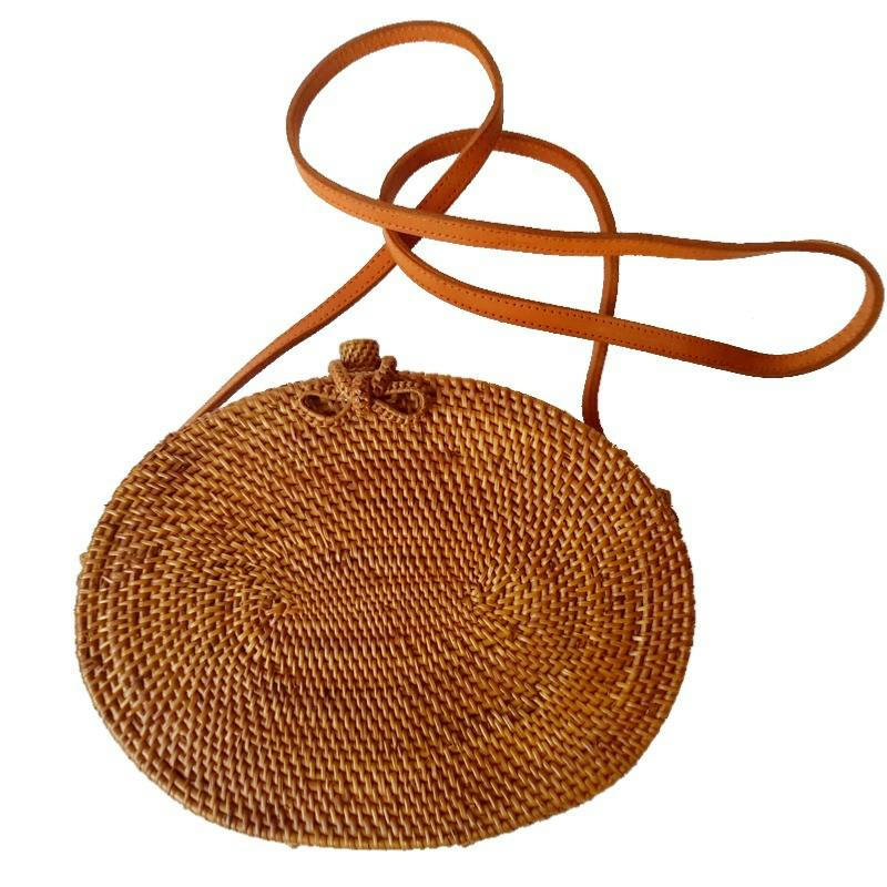 - Sac ovale en rotin, marron