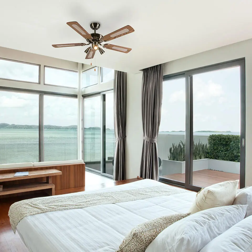 Qazqa plafondventilator mistral bronskleurig gu10