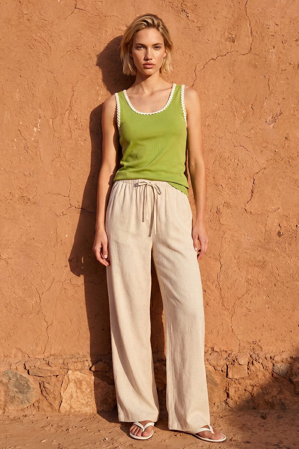 Roman Cotton Ric Rac Trim Vest