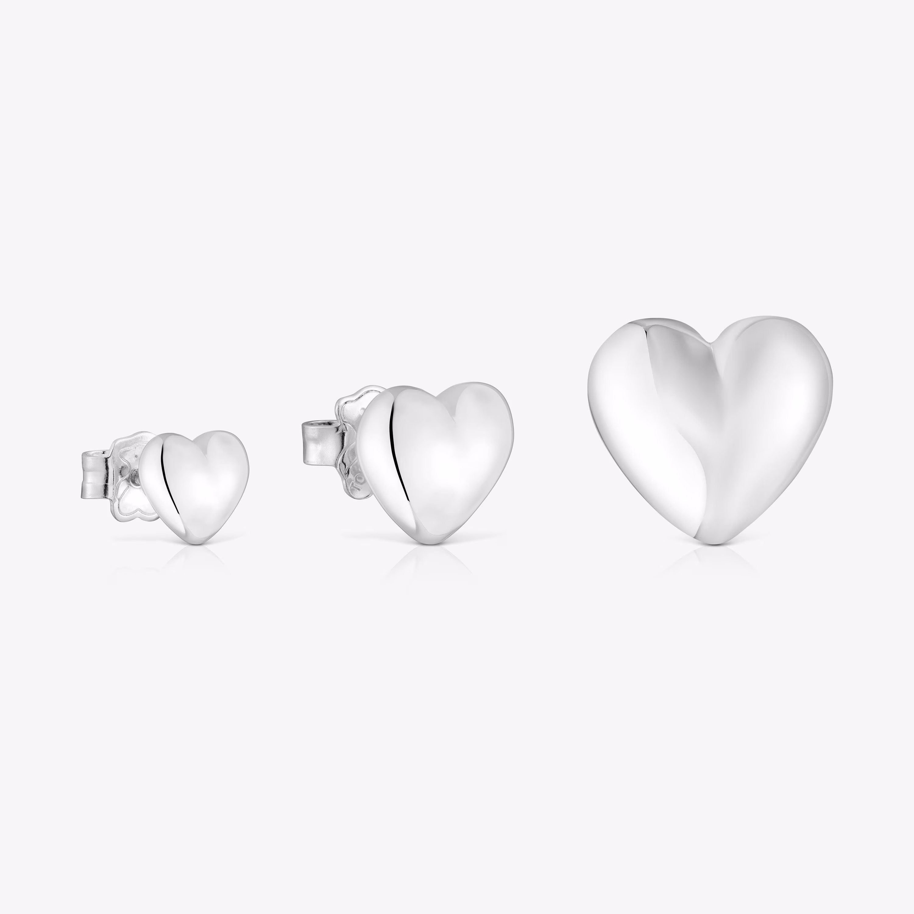 Pack de pendientes de plata corazón Garden Of Love