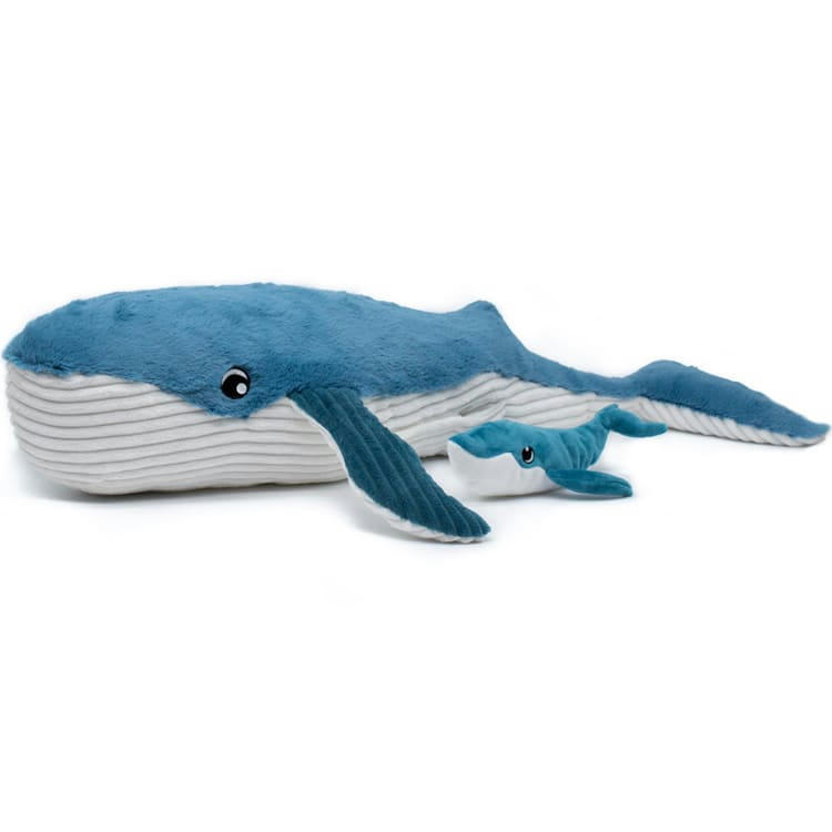 - Peluche Gravillou baleine maman et bébé Les Ptipotos bleu