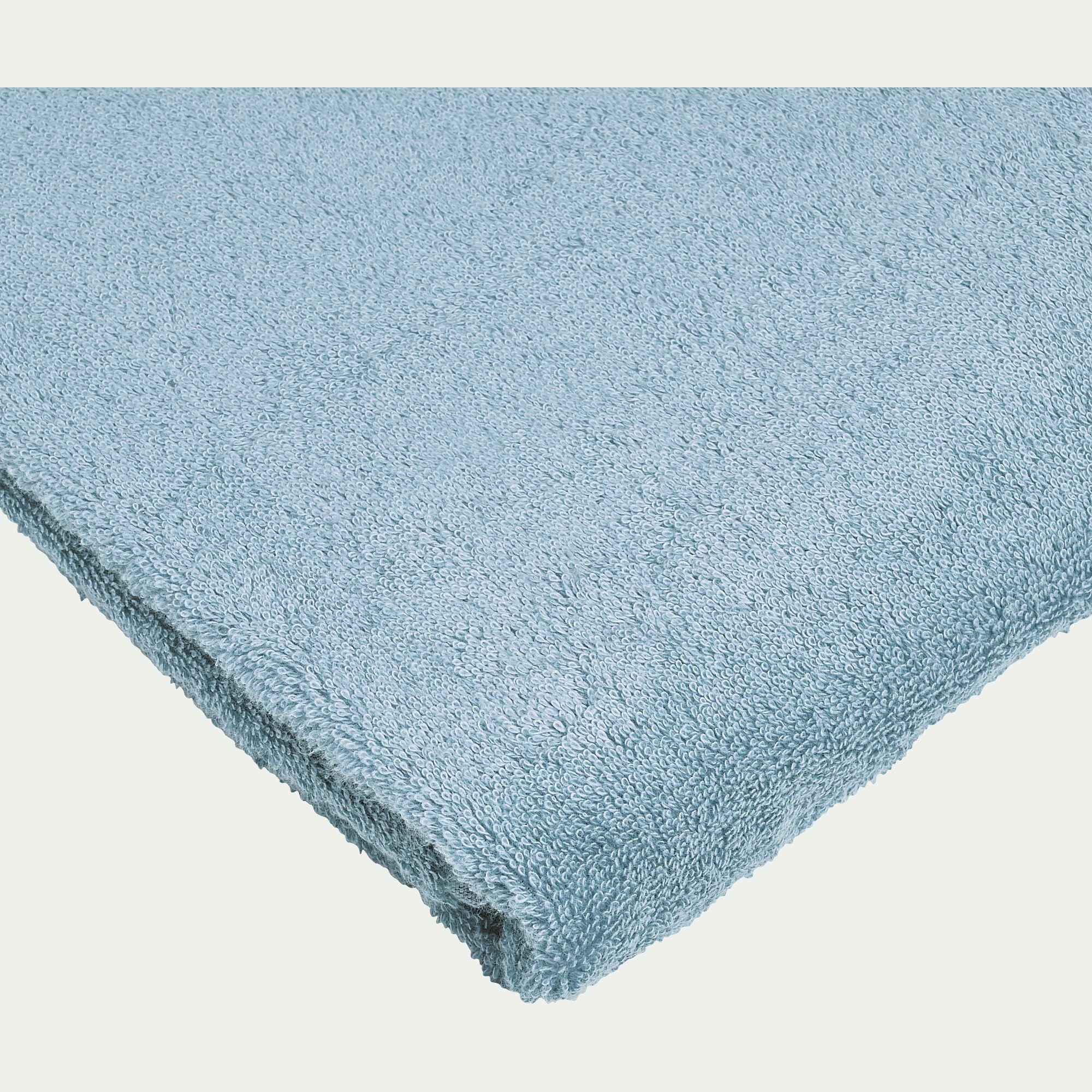 AZUR - Drap de douche en coton peigné - bleu calaluna 70x140cm