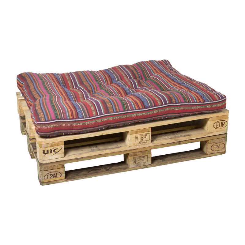 Pallet kussen Mexican - paars - 8x120x80 cm