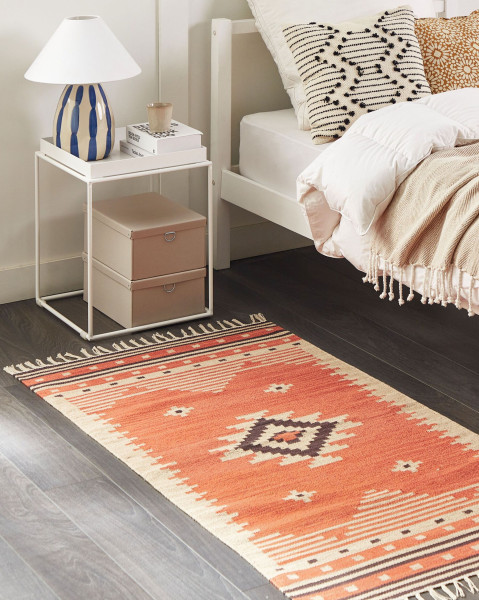 Dywan bawełniany kilim 80x150 cm wielokolorowy
