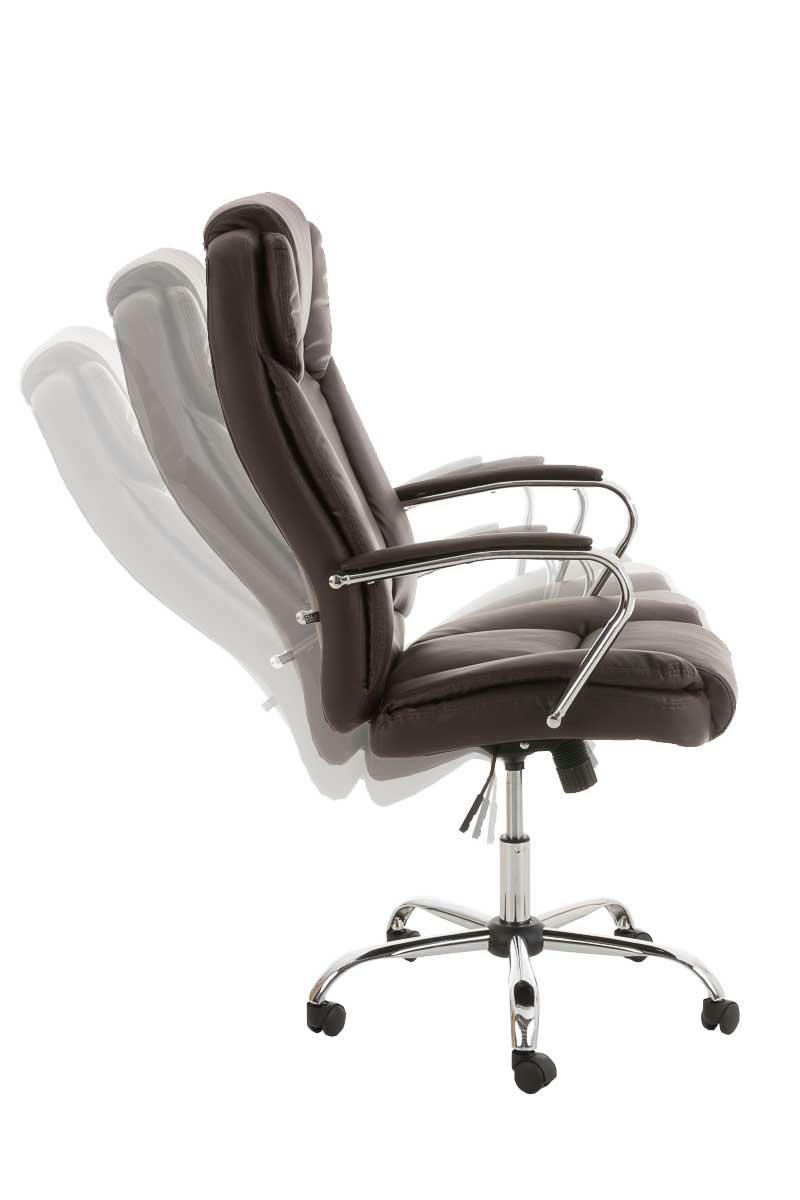 BIG XANTHOS - Chaise de bureau réglable pivotant en similicuir Marron