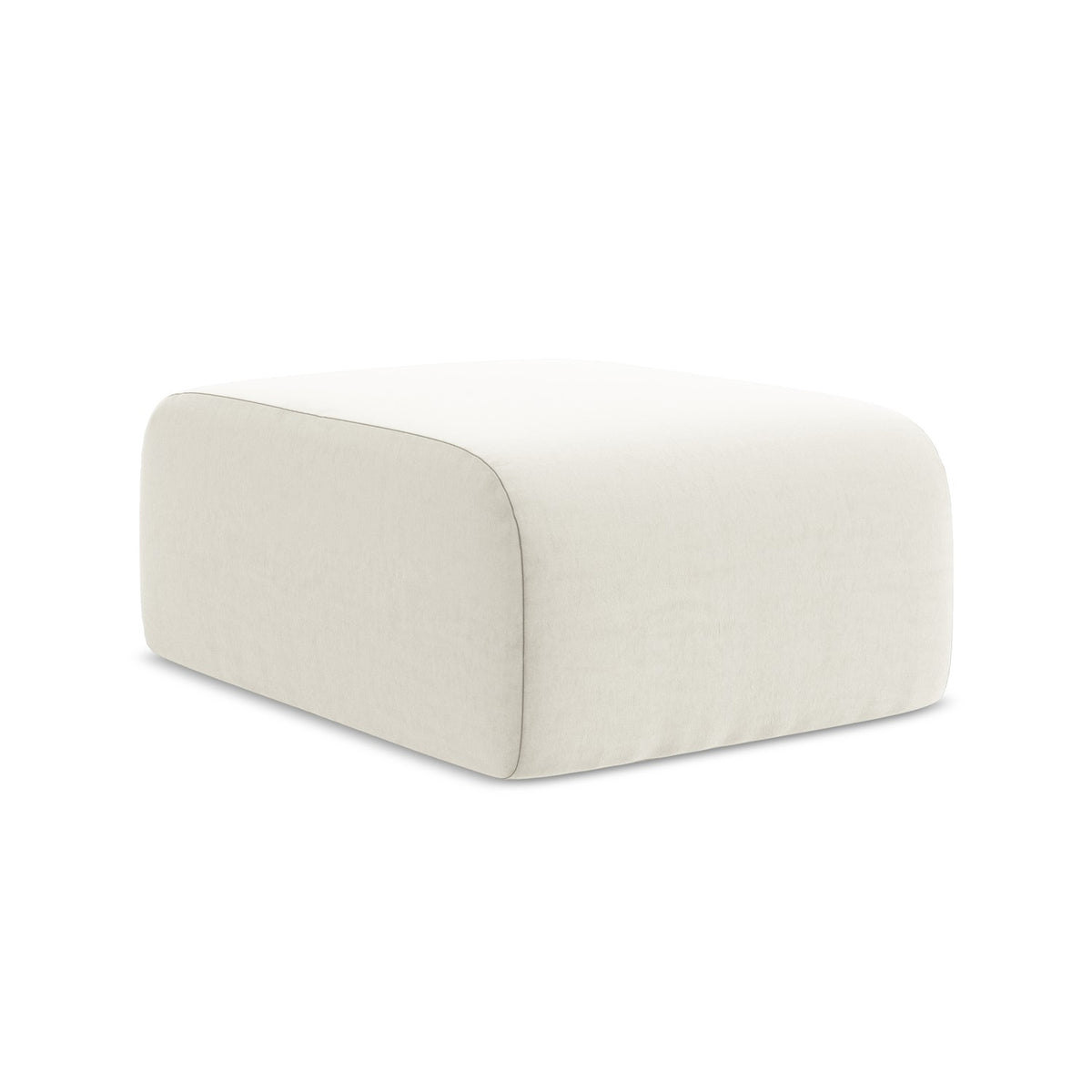 LaMiaSofa Poef Cervo - velours - lichtbeige - 72x94x42