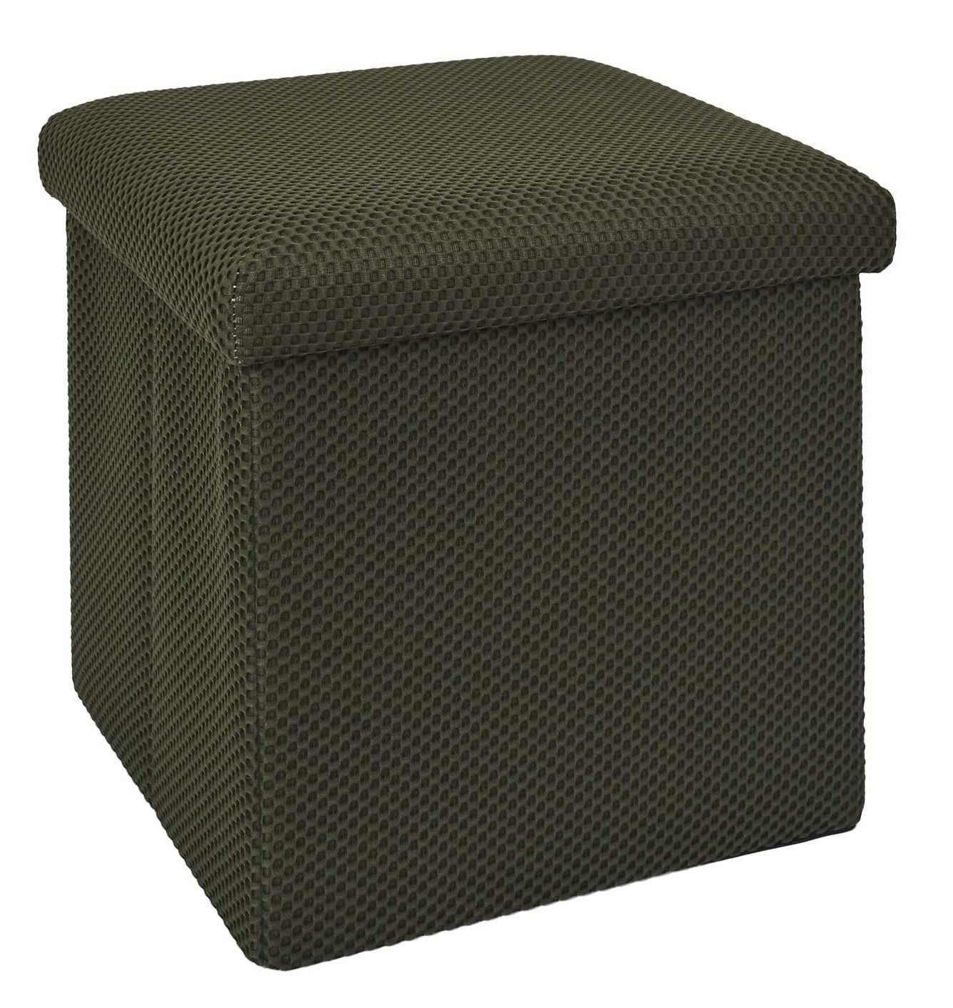 Pufa URBAN BOX Zielona ze Schowkiem 38x38 cm do salonu