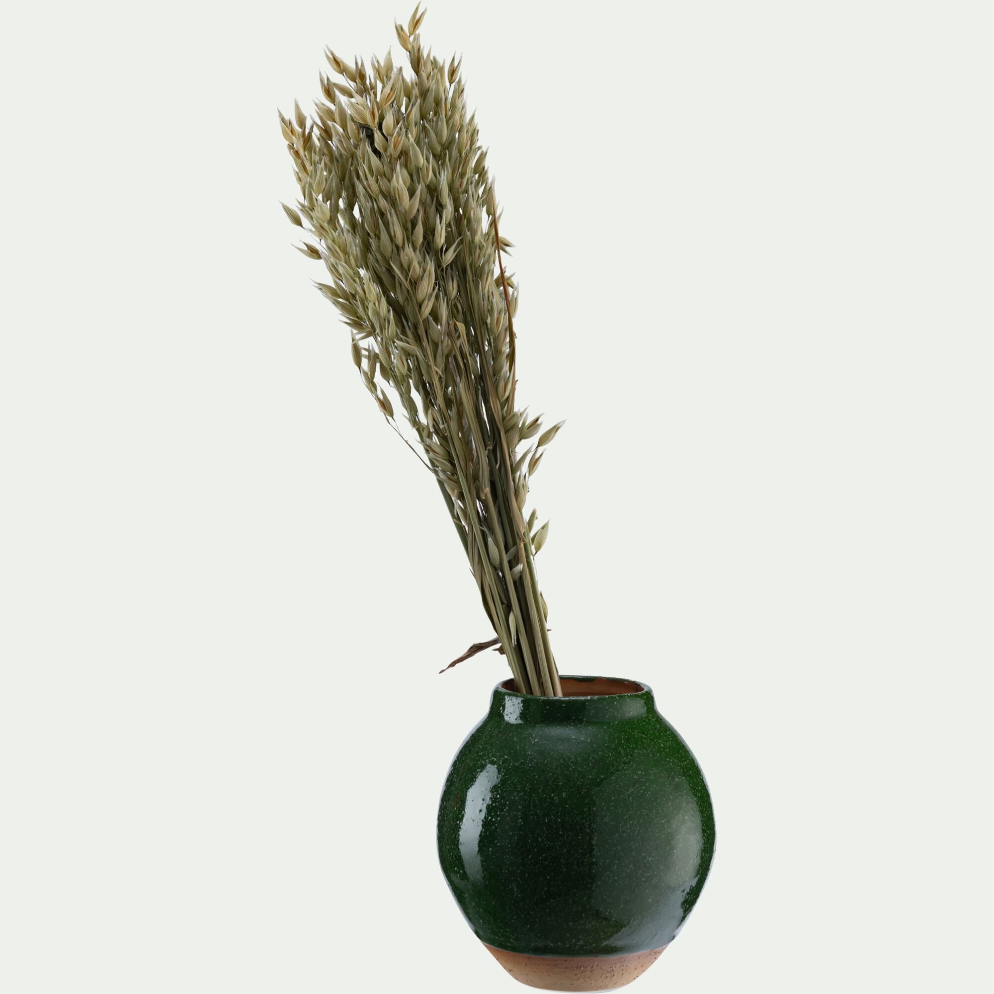 BRIERE - Vase boule en grès H13cm - vert
