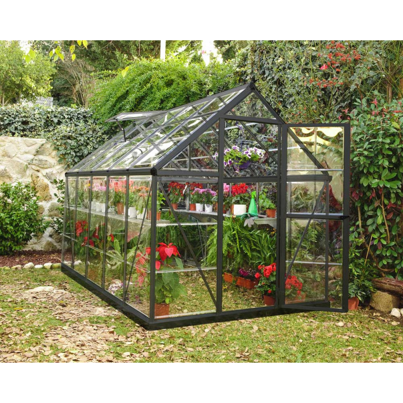 Serre en polycarbonate Harmony grise 5,4 m² CANOPIA