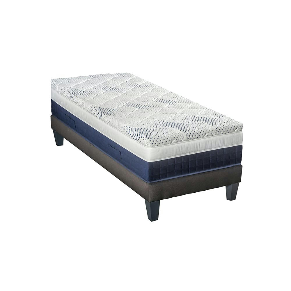 BELLECOUR - Ensemble matelas Castellane avec sommier en bois  90x200