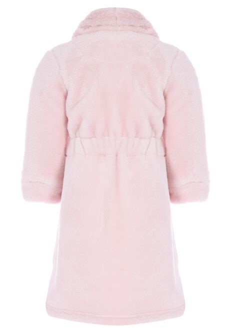 Girls Pink Fleece Dressing Gown