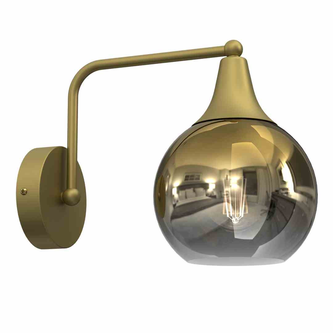 Kinkiet mosiądz-złoty GOLD 1xE27x60W wym:21x27x15cm IP20 Milagro