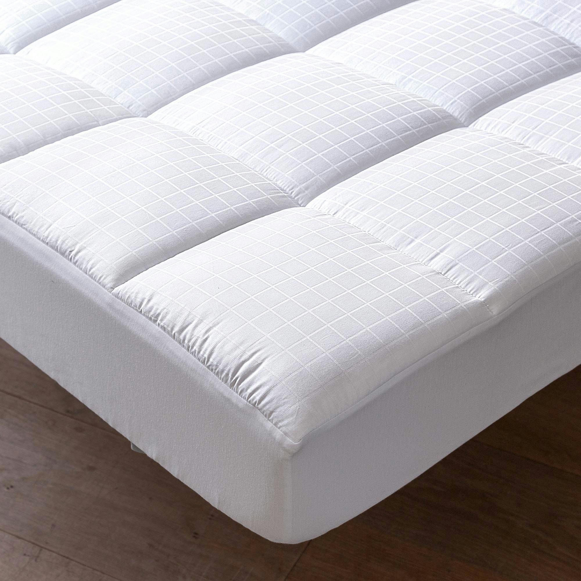 BALKAN - Surmatelas confort 160x200 blanc en coton