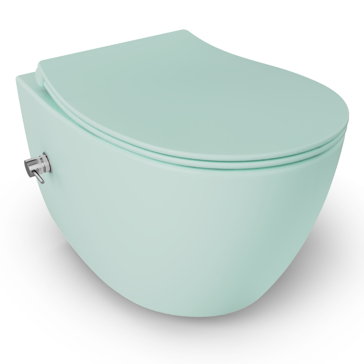 Isvea Wc Toilet Badkamer Hangend Bidet Mint Groen Inclusief Softclose Toiletbril