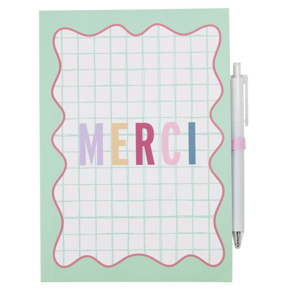 Carnet de notes remerciement Merci pour cette année 19x22cm (3 modèles)