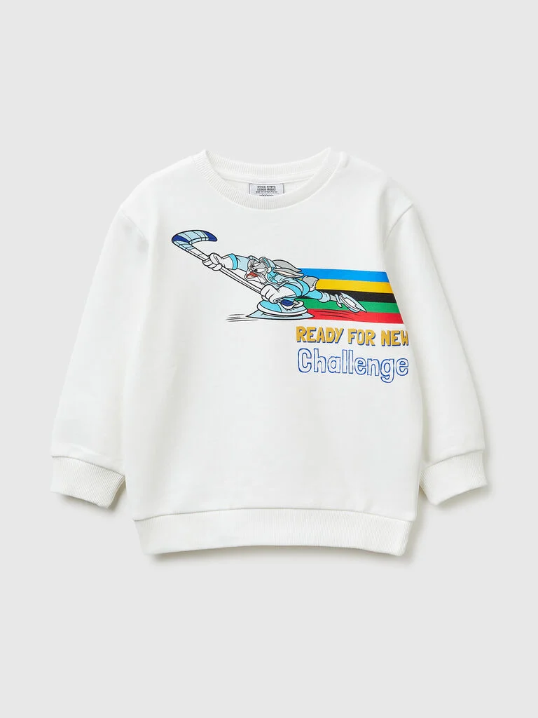 Looney Tunes x Olympic Collection cream sweatshirt