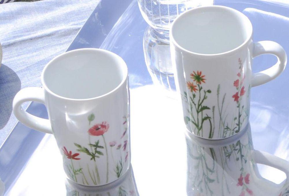 Kahla Macchiato-Obertasse Wildblume 0,35 l, rot-gelb