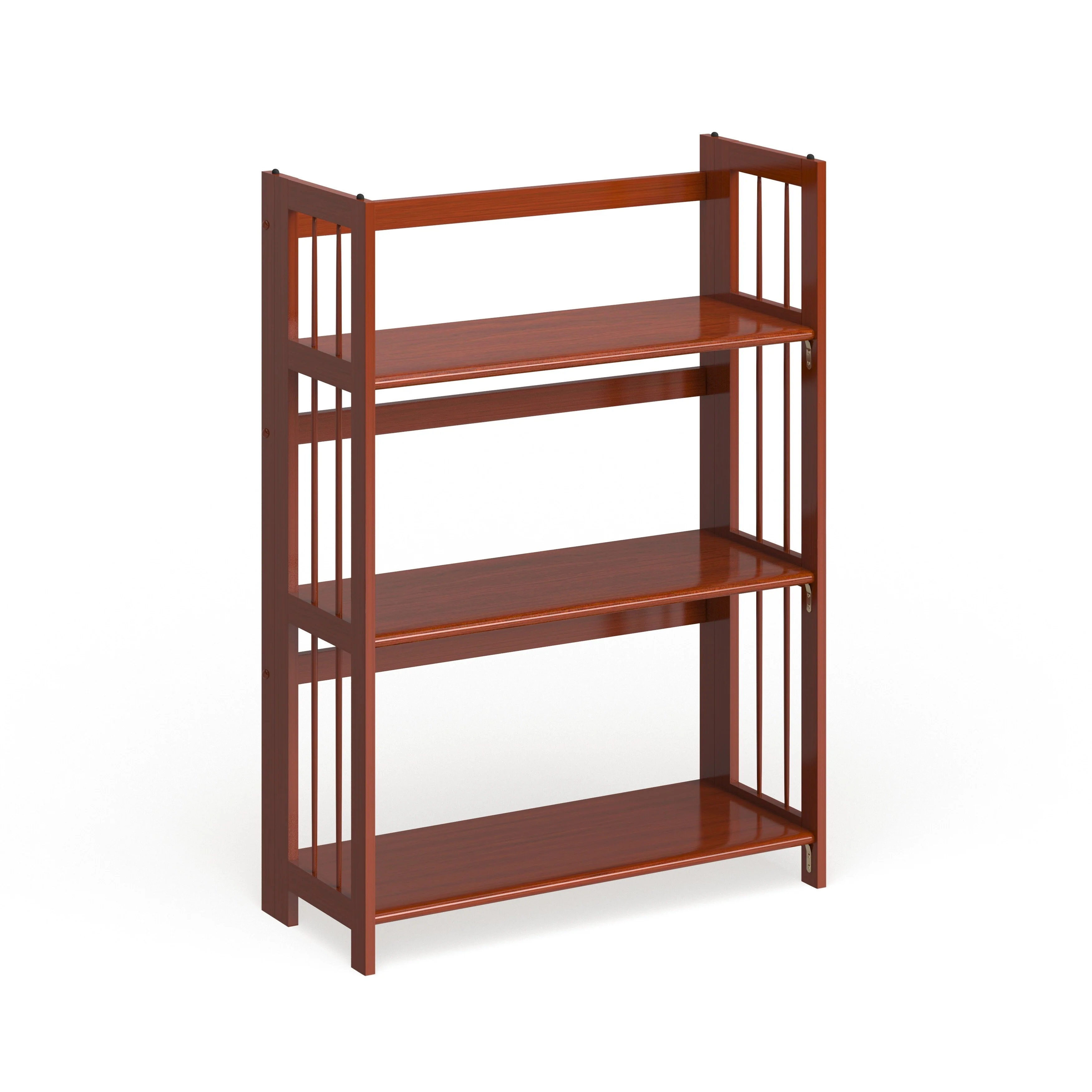 Porch & Den Edgemont 100% Solid Wood Folding Stackable 27.5-inch Bookcase