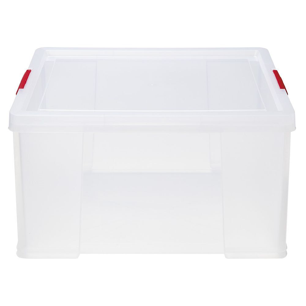 Box de rangement plastique transparent avec couvercle