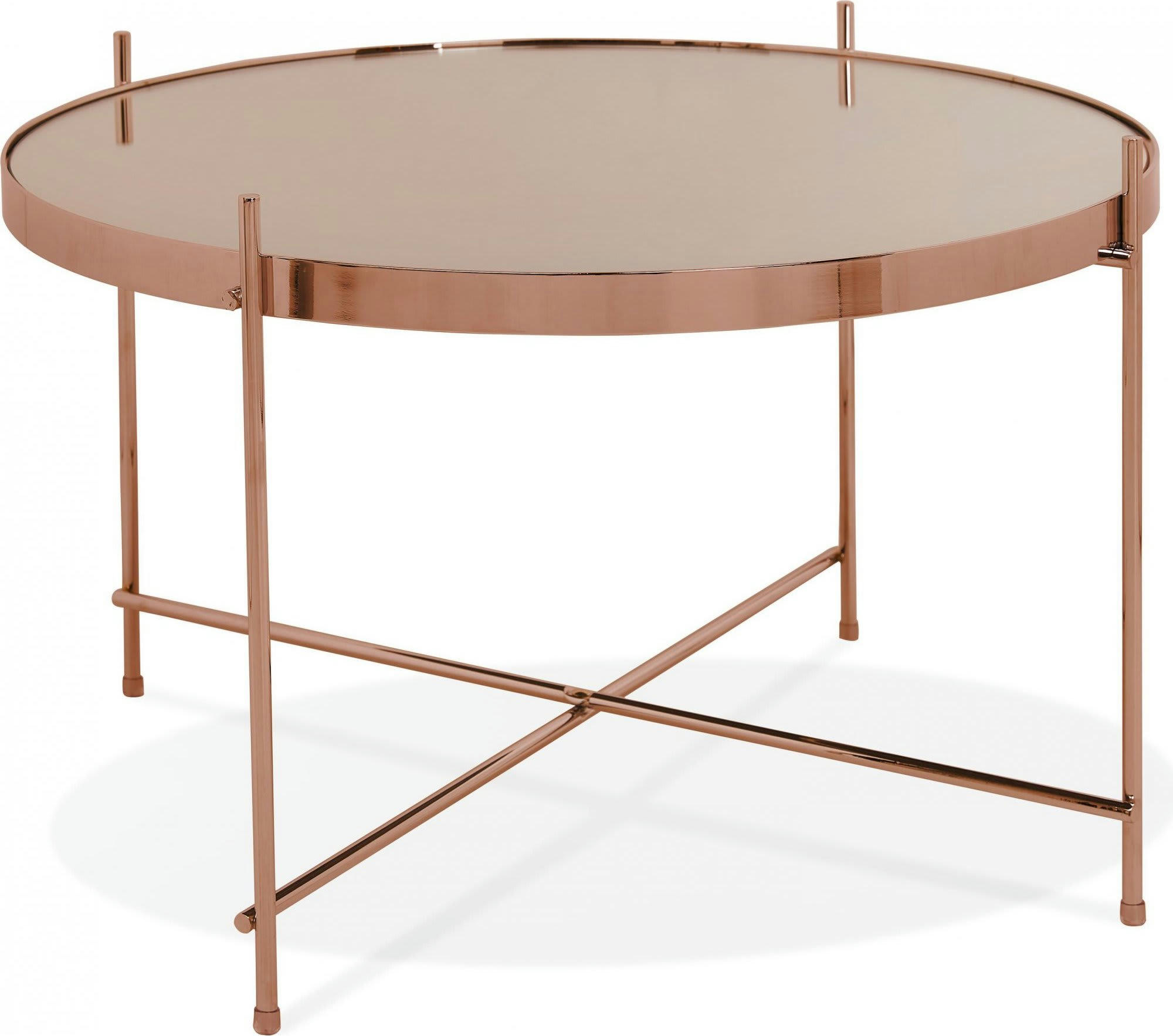 ESPEJO - Table basse Verre Cuivre