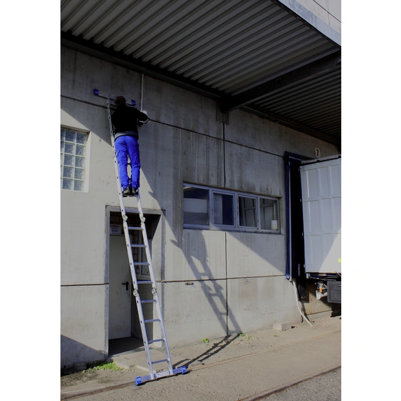Universalleiter »STABILO«, 16 Sprossen, Aluminium