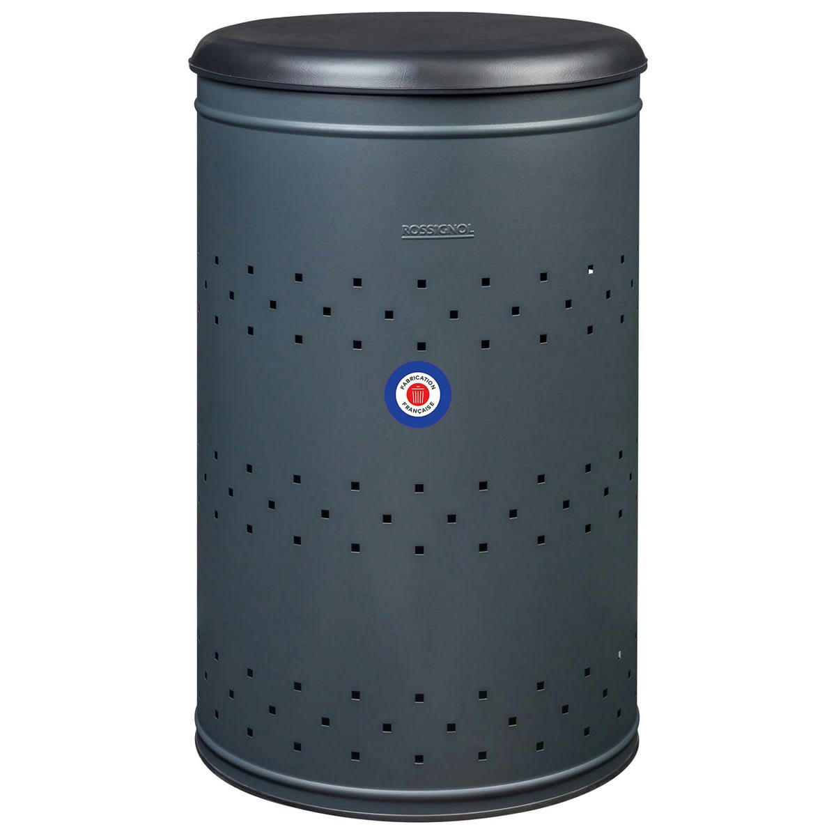 LINA - Panier à linge 65L en Métal Gris anthracite