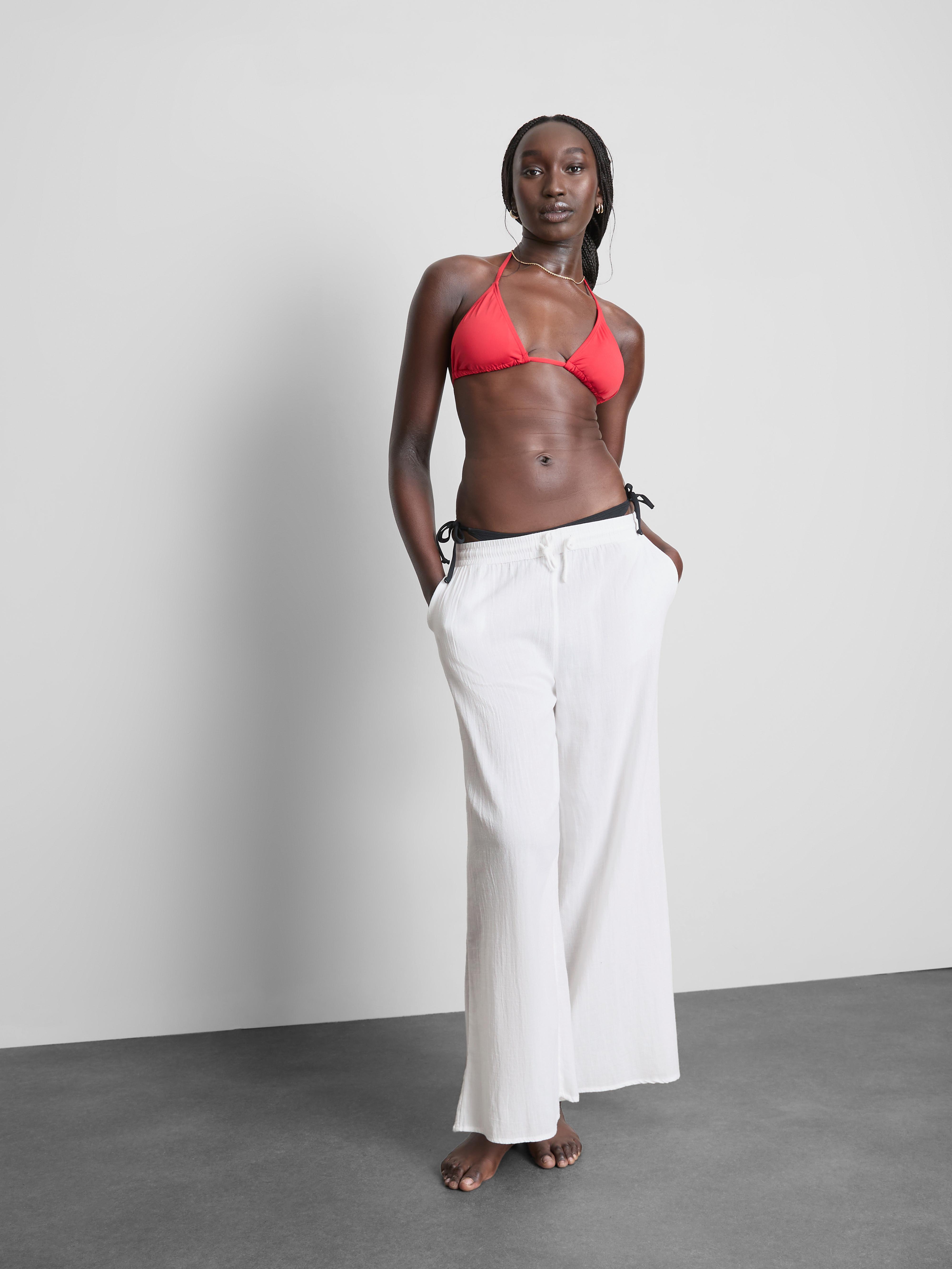 Cotton Wide Leg Beach Pants