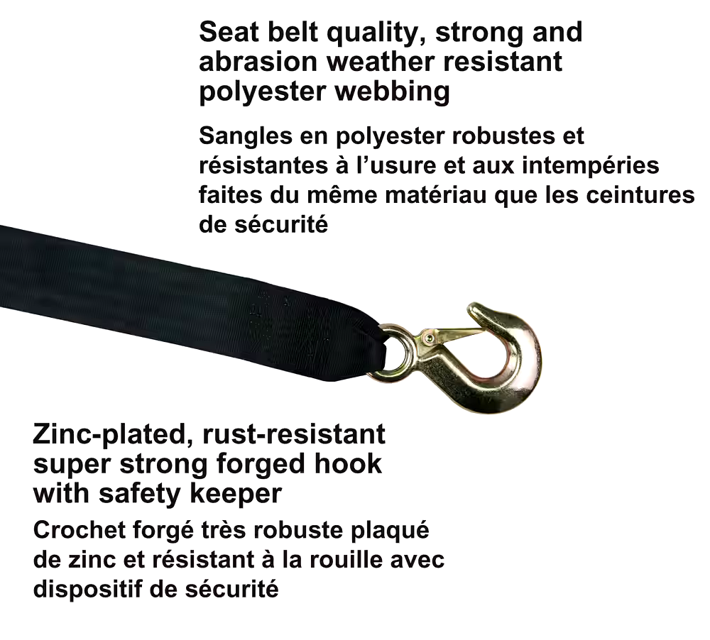 MotoMaster 3,000-lb Marine Winch Strap, 2-in x 20-ft