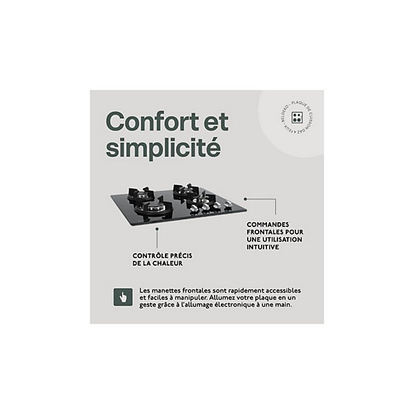 BELDEKO - Plaque de cuisson 4 ZONES - 7500W - GAZ BOUTEILLE