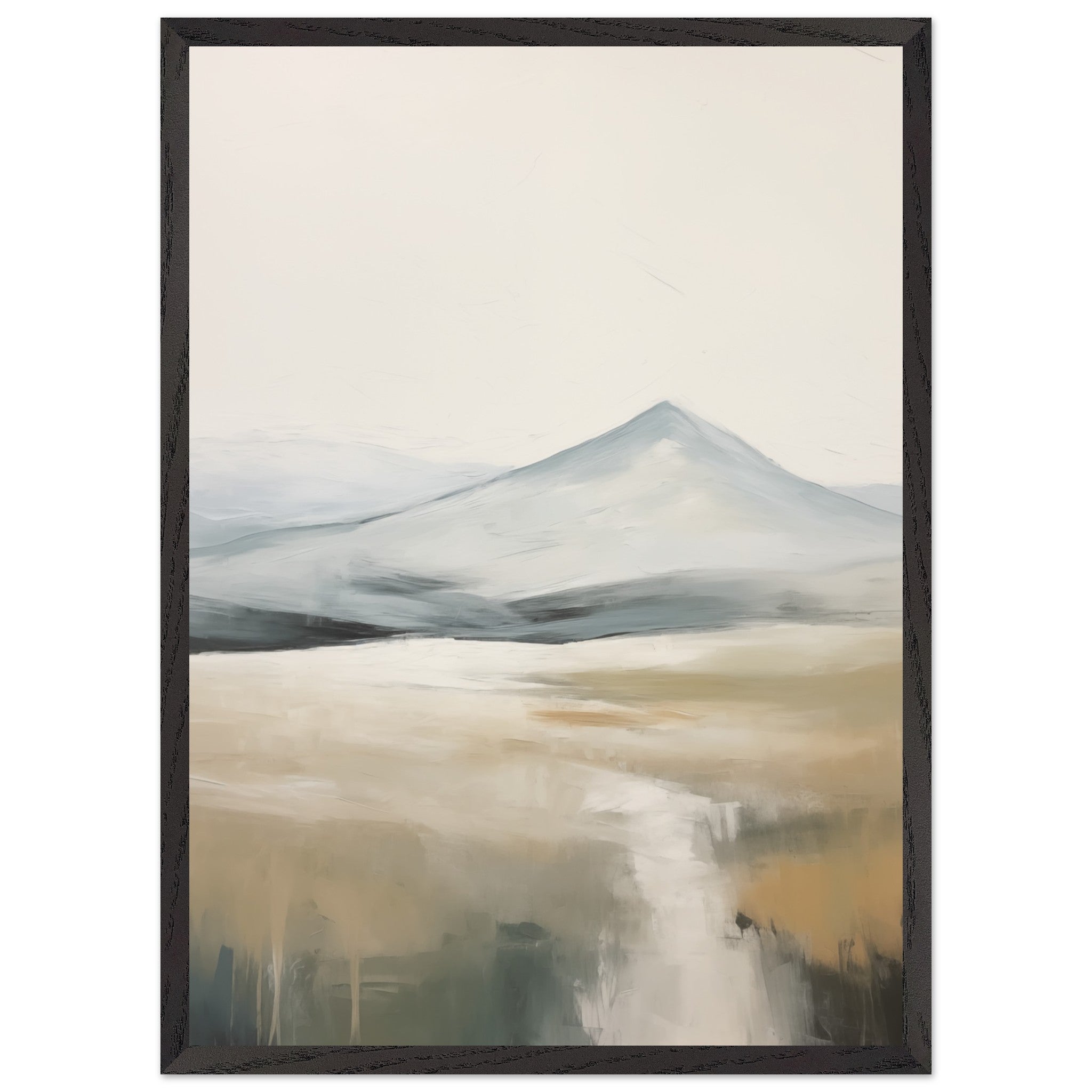 Artfulprints Poster met Lijst Abstract - Fuji path 2  - 50x70 cm - Meerkleurig