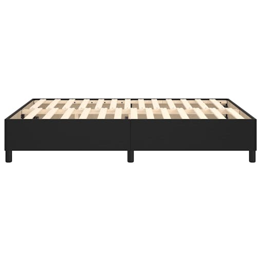 NNEVL Box Spring Bed Frame Black 137x190 cm Double Faux Leather