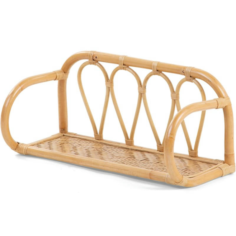 - Etagère murale en rotin (53 x 23 x 23 cm)