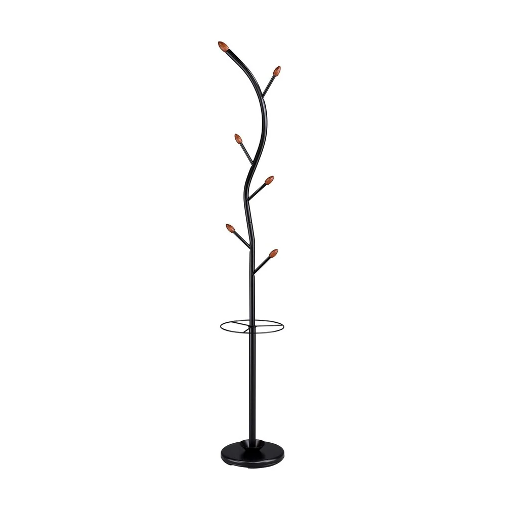 Copper Grove Canaan 76-inch Black Tree Coat Rack with Umbrella Stand