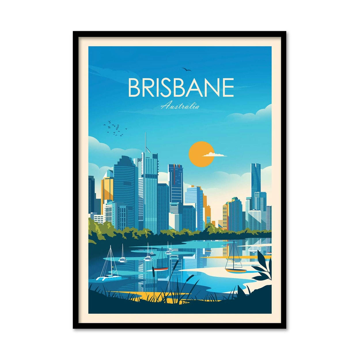 STUDIO INCEPTION - BRISBANE - STUDIO INCEPTION - Affiche d'art 50 x 70 cm